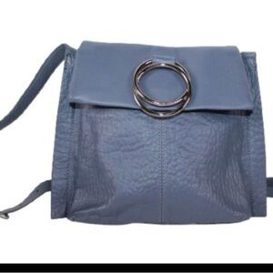 Elegant Blue Leather Women's Bag
